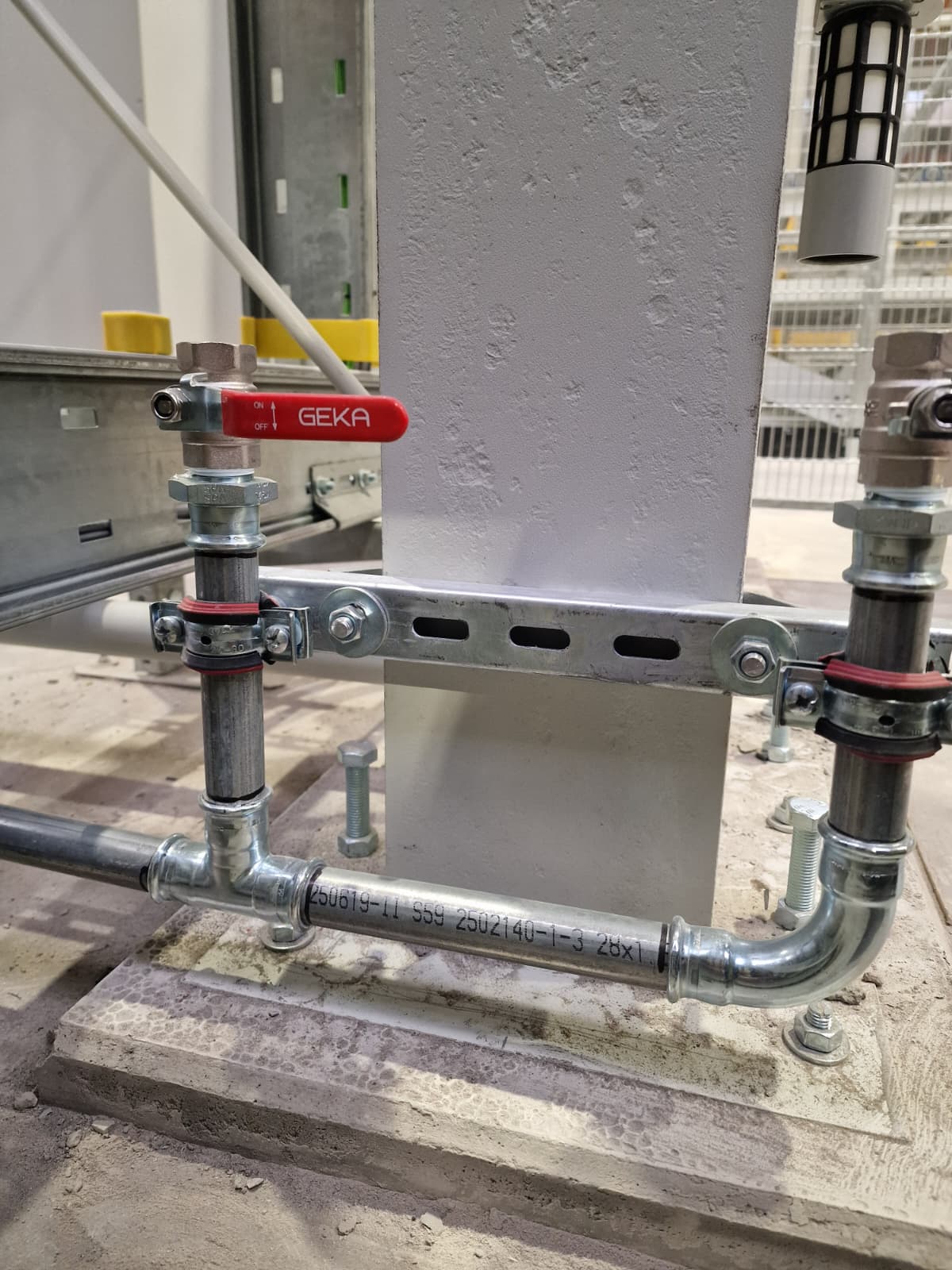 Industrial piping detail from mechanical installation scope